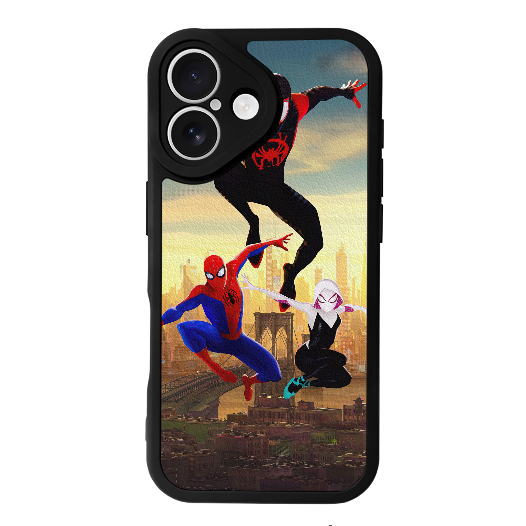 Spider Man スパイダーマン 【iPhone 16シリーズ対応】シリコンスマホケース（レザー調） 材質：シリコン